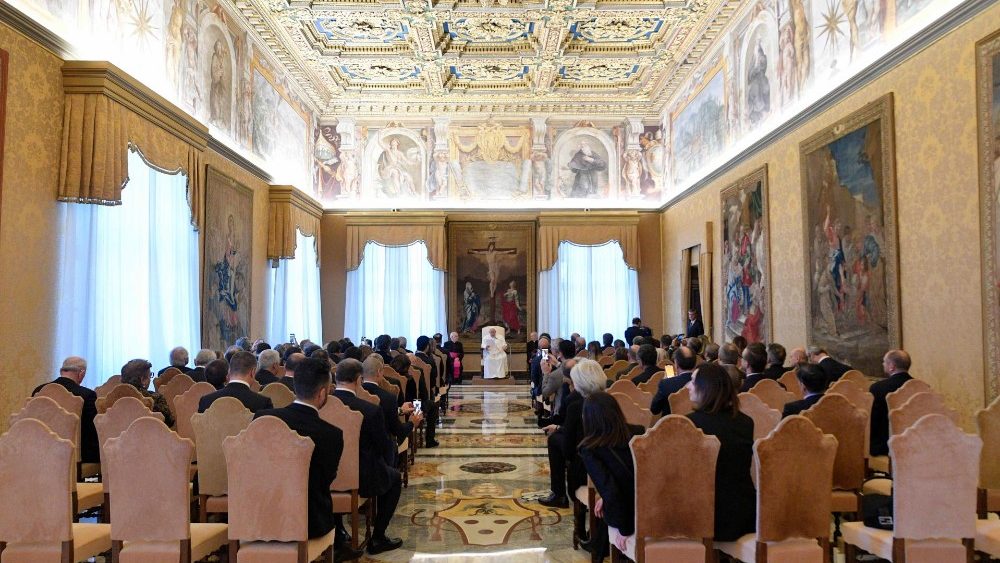 Audiência do Papa aos participantes do Simpósio organizado pela Vinitaly (Vatican Media)