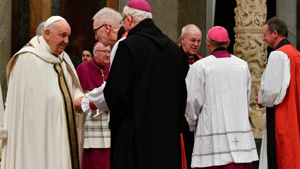 Малітва нешпараў у базіліцы святога Паўла за Мурамі