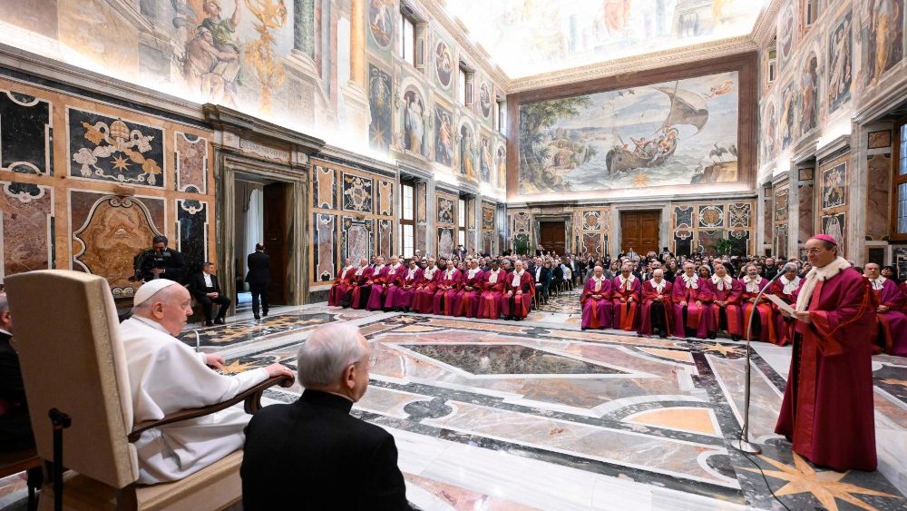 Аўдыенцыя для суддзяў і супрацоўнікаў Трыбунала Рымскай Роты