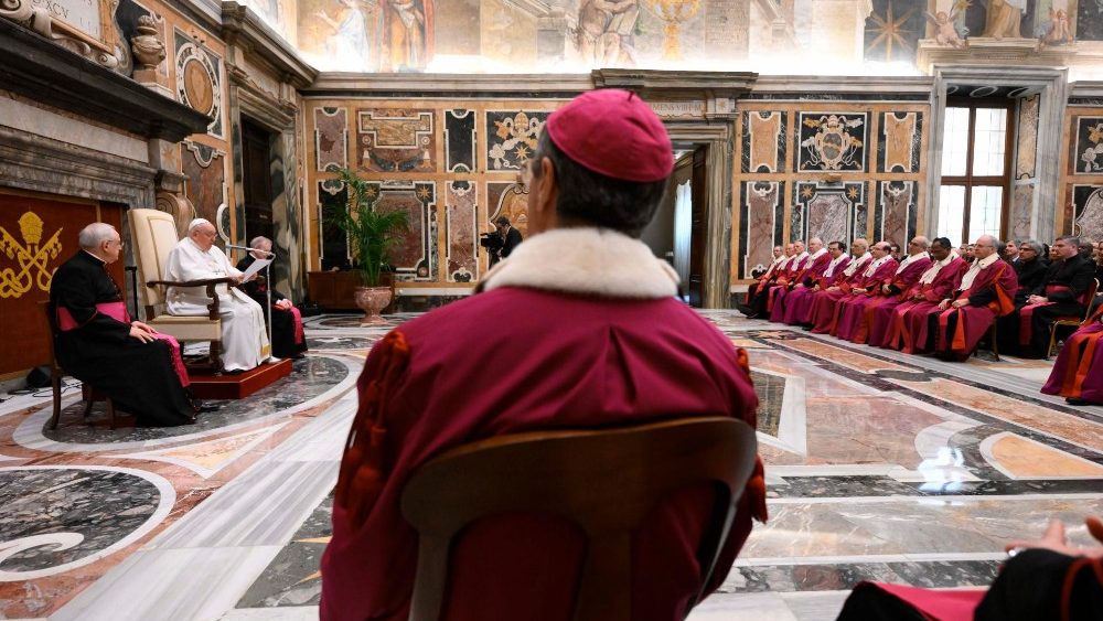 Аўдыенцыя для суддзяў і супрацоўнікаў Трыбунала Рымскай Роты