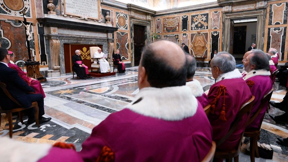 Аўдыенцыя для суддзяў і супрацоўнікаў Трыбунала Рымскай Роты