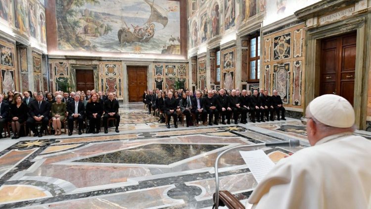 Spotkanie Papieża Franciszka z delegacją Uniwersytetu Notre Dame z USA.