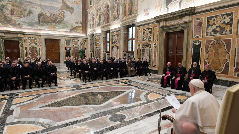 Francisco recebeu em audiência os clérigos do Seminário arquiepiscopal de Nápoles