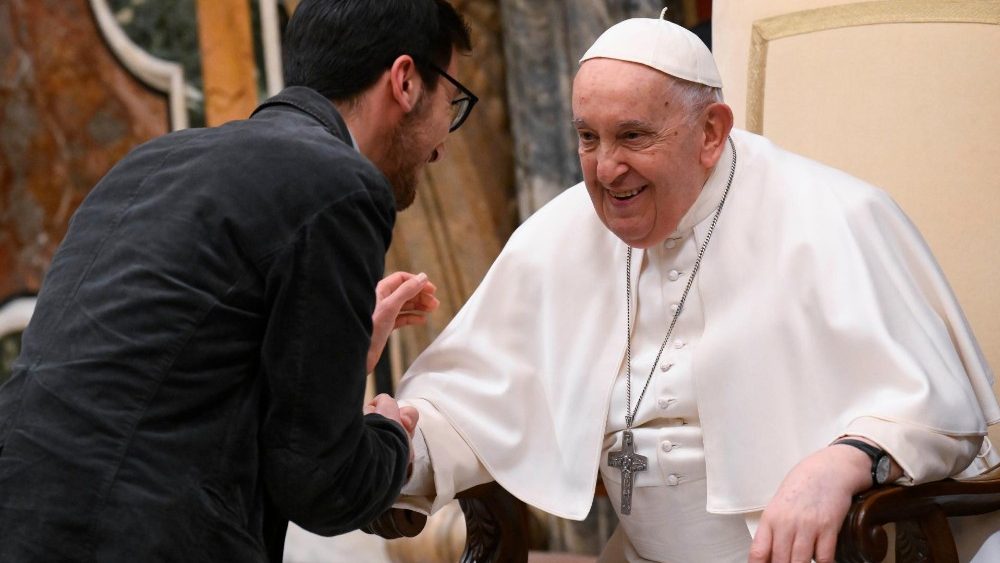 Папа падчас аўдыенцыі з дэлегацыіяй Арцыбіскупскай семінарыі Неапаля