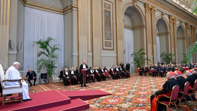 Audiência de inauguração do 95º ano judiciário do Tribunal do Estado da Cidade do Vaticano,.