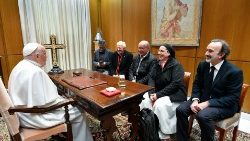 Sơ Lucia Caram trong một lần yết kiến Đức Giáo hoàng Phanxicô