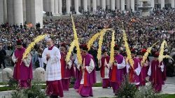 Virágvasárnapi szertartás a Szent Péter-téren 2024-ben