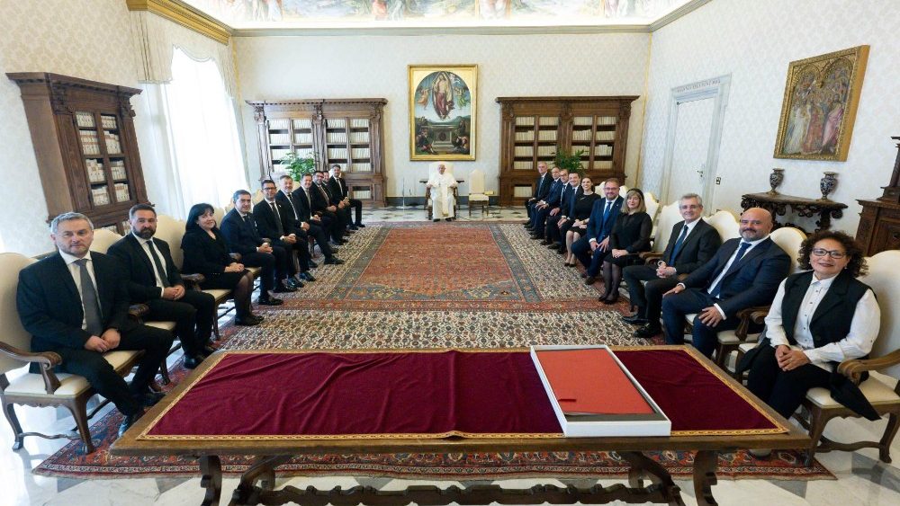 Papa Francisco em audiência com o grupo "Ciudades Patrimonio de la Humanidad"