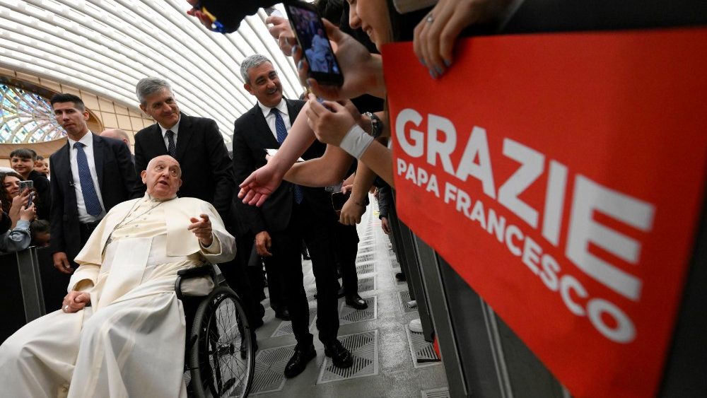 Сустрэча Папы з вучнямі і настаўнікамі італьянскай сеткі Школы міру