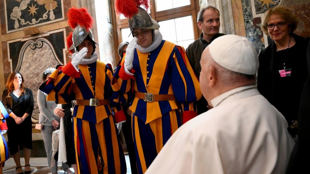 Аўдыенцыя для членаў Папскай швейцарскай гвардыі
