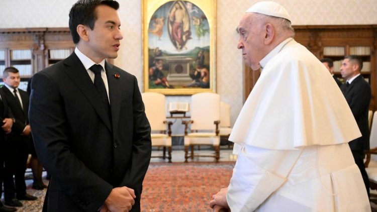 Papa Francesco riceve il presidente Noboa Azín