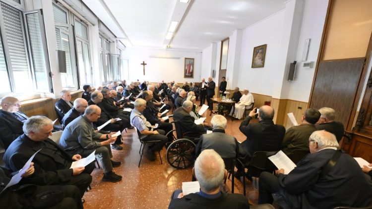 Un incontro del Papa con alcuni sacerdoti romani