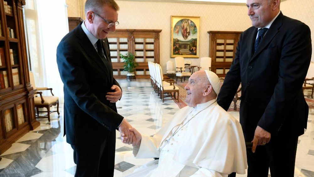 Pope Francis meets  Edgars Rinkevics, President of the Republic of Latvia