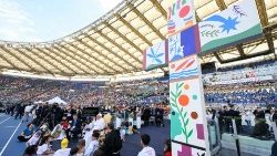 A Jornada Mundial das Crianças de 2024 no Estádio Olímpico de Roma
