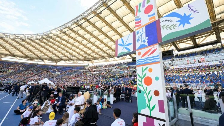 A Jornada Mundial das Crianças de 2024 no Estádio Olímpico de Roma