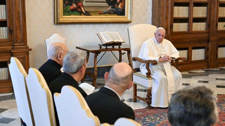 O Papa Francisco durante a audi&ecirc;ncia no Vaticano