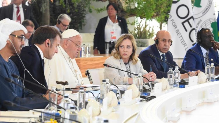 Franziskus beim G7-Gipfel in Italien im Juni 2024