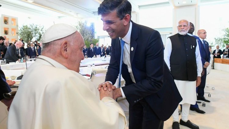 Com o primeiro-ministro britânico, Rishi sunak