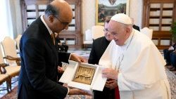 El Papa recibe en audiencia a Tharman Shanmugaratnam, presidente de la República de Singapur