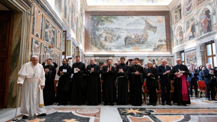 Bei der Audienz am Morgen