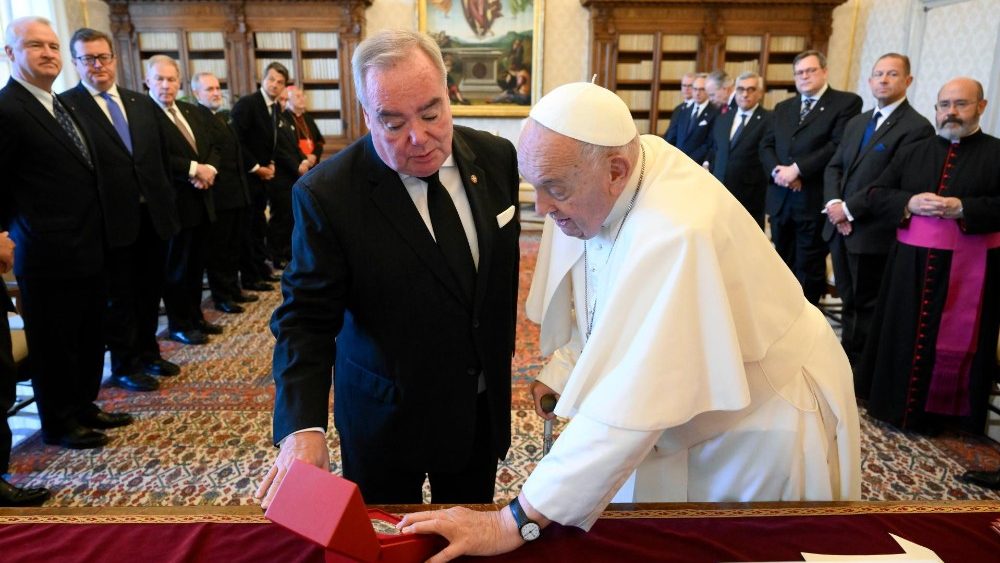 Pope Francis receives in audience Fra' John Dunlap, Grand Master of the Sovereign Military Order of Malta