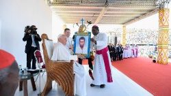 Pope Francis was presented with an image of Blessed Peter To Rot in Port Moresby on September 9, 2024