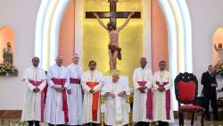 Franziskus in der Kathedrale von Dili