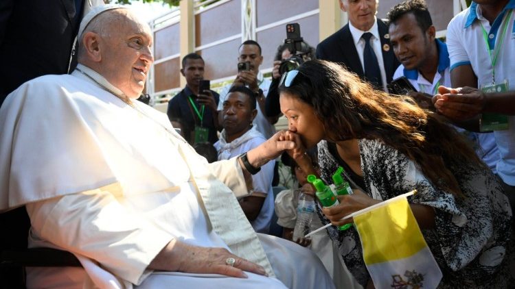 O Pontífice em imagem de arquivo quando esteve em Timor Leste neste mês