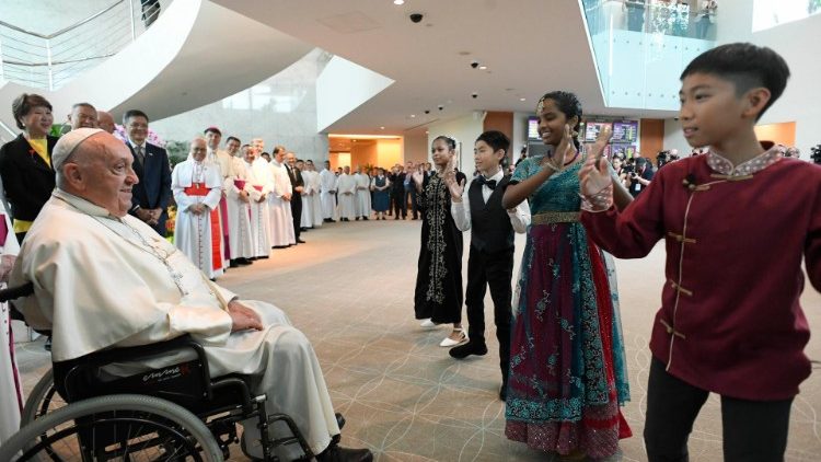 Цырымонія прывітання Святога Айца ў Сінгапуры