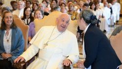 Franziskus bei der Audienz