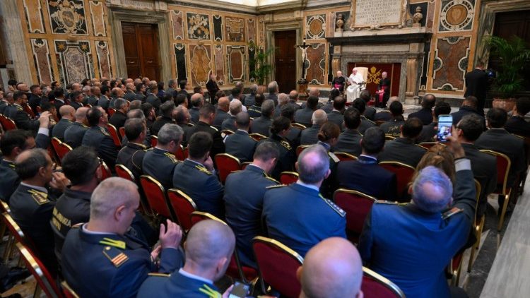 Audiencia del Papa Francisco a los militares de la Guardia de Finanza - sábado 21 de septiembre de 2024. (Vatican Media)