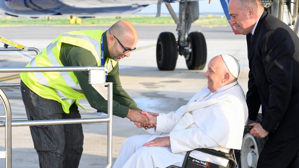 2024.09.26 Viaggio Apostolico in Lussemburgo - Partenza da Roma