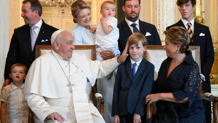 Papa Francesco nella visita di cortesia al Granduca del Lussemburgo