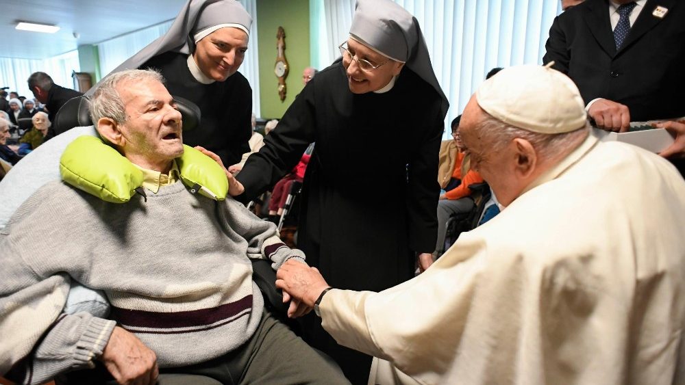 2024.09.27 Viaggio Apostolico in Belgio - Incontro con gli anziani presso la Home Saint-Joseph a Bruxelles