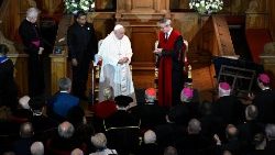 2024.09.27 Viaggio Apostolico in Belgio - Incontro con i docenti universitari nella Katholieke Universiteit Leuven