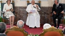 Papst Franziskus bei seiner Ansprache