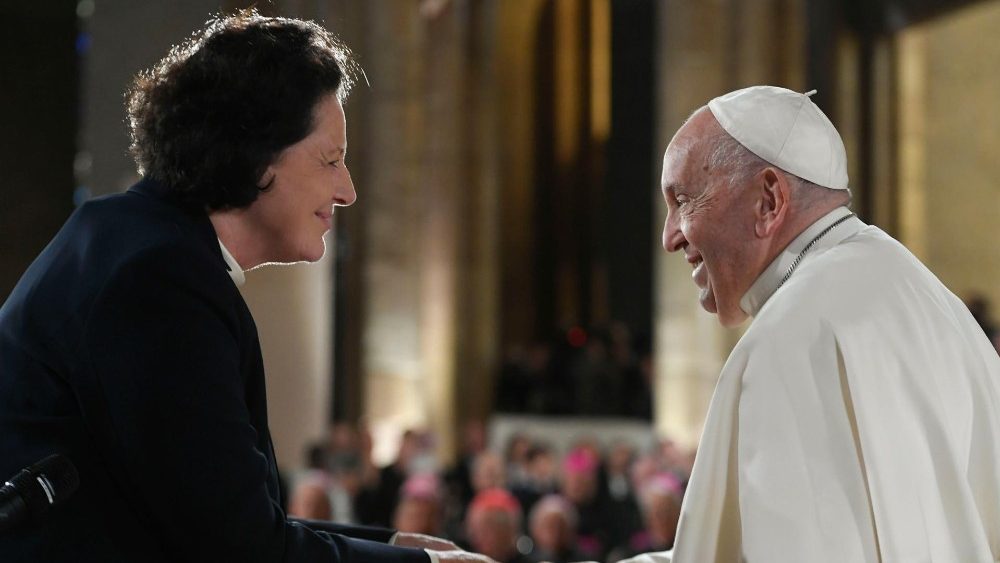 Papa se reuniu com membros da Igreja belga na Basílica do Sagrado Coração de Koekelberg