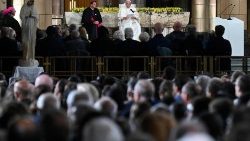 El Papa en la Basílica del Sagrado Corazón de Koekelberg