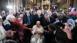 El Papa en el encuentro con la Iglesia de Bélgica en la Basílica de Koekelberg