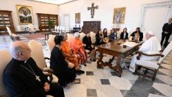 Papa Francisco recebe presidente e grupo de mulheres da CEAMA