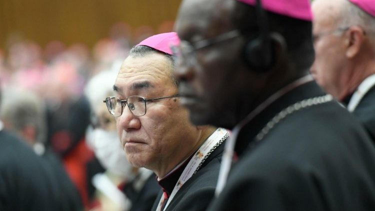 Cardinal-elect Kikuchi at the Synod assembly on October 2, 2024