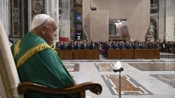 Pope Francis at Mass in St. Peter's Basilica for the Vatican Gendarmerie Corps