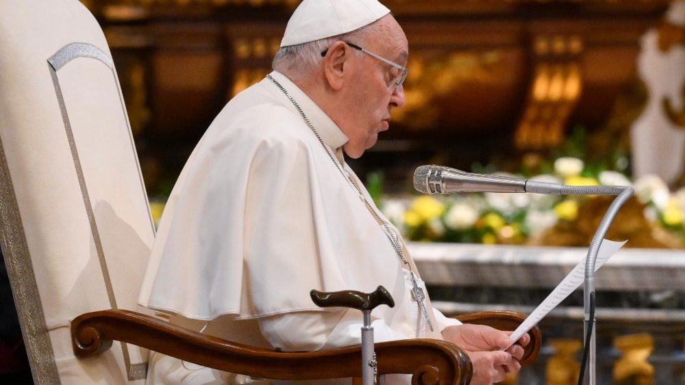 Малітва аб міры ў папскай базіліцы Санта-Марыя-Маджорэ 