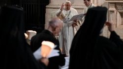 Le Pape François lors de la veillée œcuménique vendredi 11 octobre 2024. 