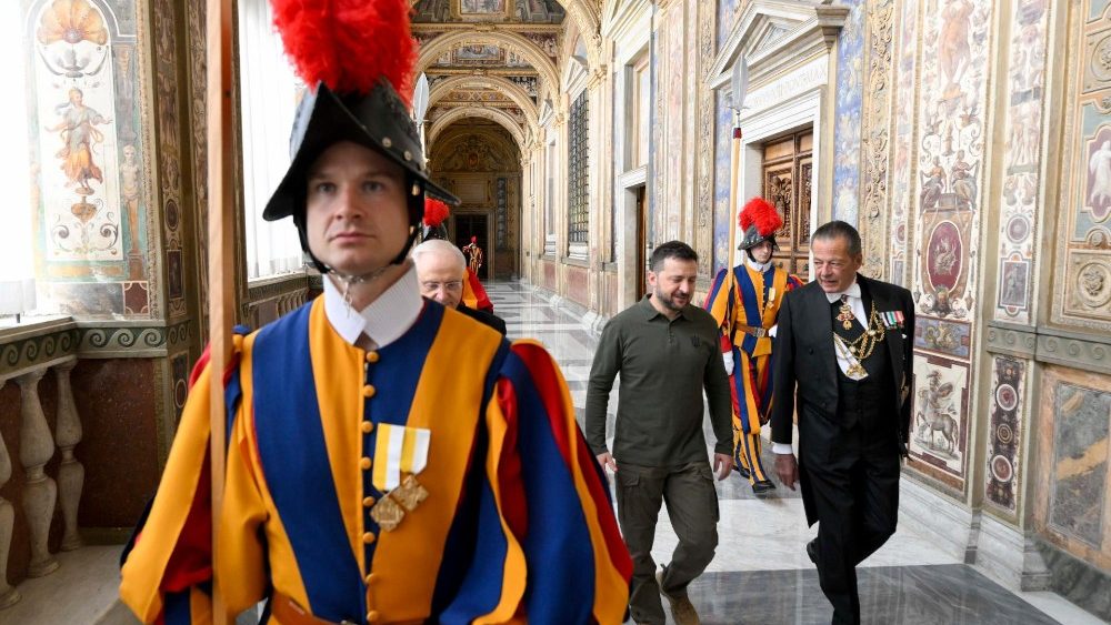 Sr. Volodymyr Zelenskyy no Palácio Apostólico