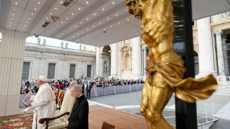 O Papa Francisco durante a audiência geral (Vatican Media)