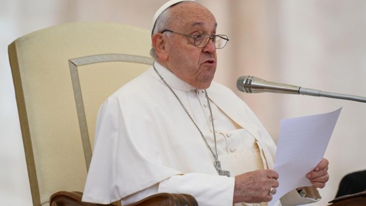 Un momento de la catequesis del Santo Padre