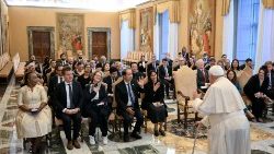 Pope Francis meets with a delegation of ministers participating in the G7 on Inclusion and Disability