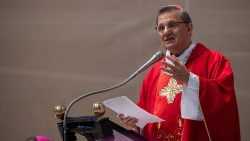 Vyskupų sinodo generalinis sekretorius kard. Mario Grechas 2022 10 21