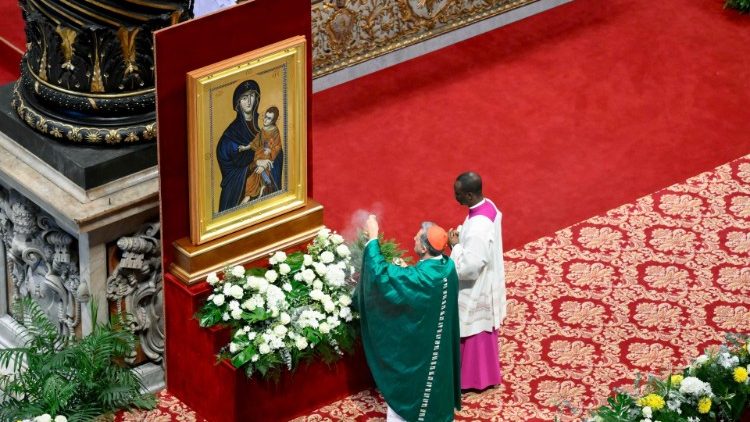 Bei der Messe im Petersdom